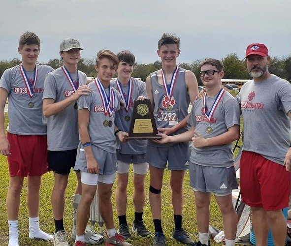 The Alba-Golden boys cross country team has won the district championship and will advance to the regional meet on Oct. 25.